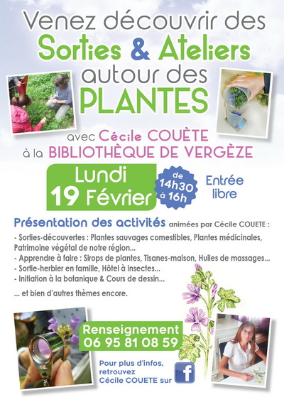 SORTIES & ATELIERS autour des PLANTES