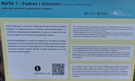 Dolmen del mas Margall Dolmen del mas Margall
