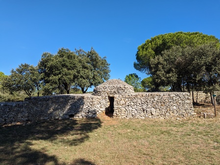 Capitelle et mur de pierres Capitelle et mur de pierres