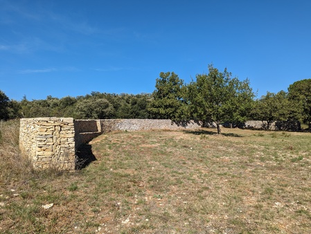 Capitelle et mur de pierres Capitelle et mur de pierres